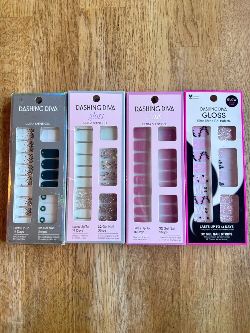 Dashing Diva Nail Strip Bundle Lot of 4 Christmas Halloween NWT
